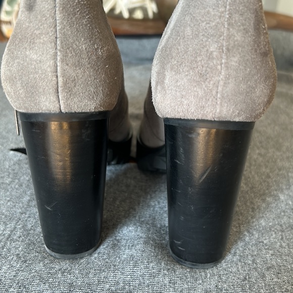 Pre-loved AllSAINTS, Ana Suede blocked heel Ankle booties - Picture 8 of 9